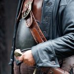 Kutscher Mantel Leder schwarz – Bild 2