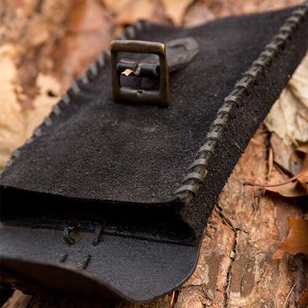 Wildleder Gürteltasche klein Braun/rot oder Schwarz – Bild 7