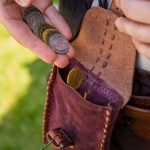 Wildleder Gürteltasche klein Braun/rot oder Schwarz – Bild 5