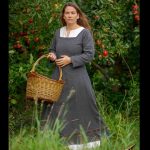 Kleid Fischgrat dunkelgrau