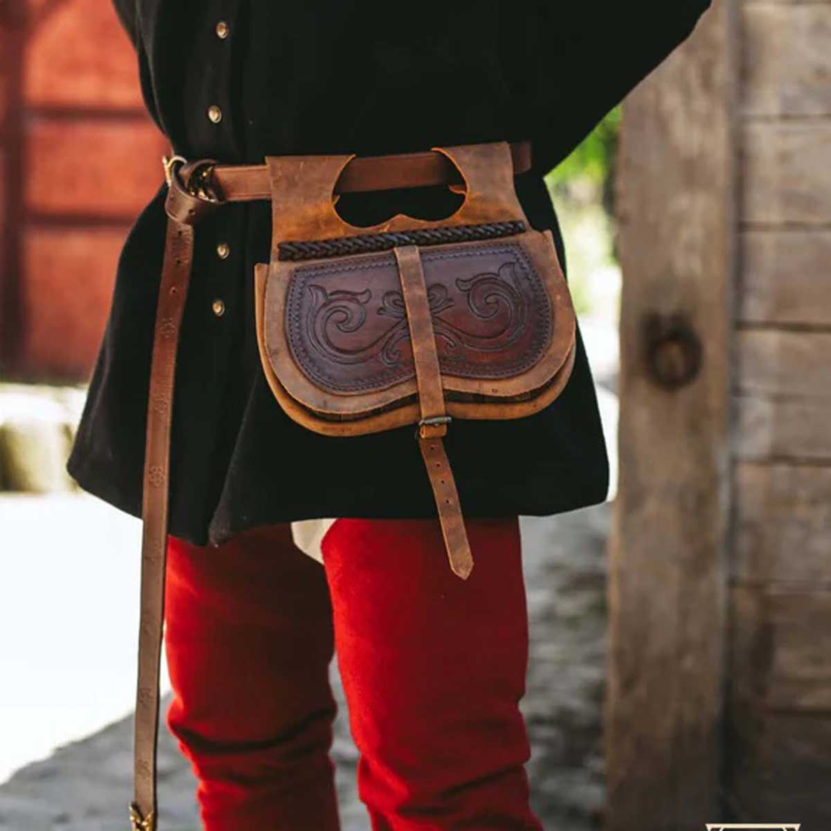 320501-01 Mittelalter Nierentasche mit Muster – Bild 1