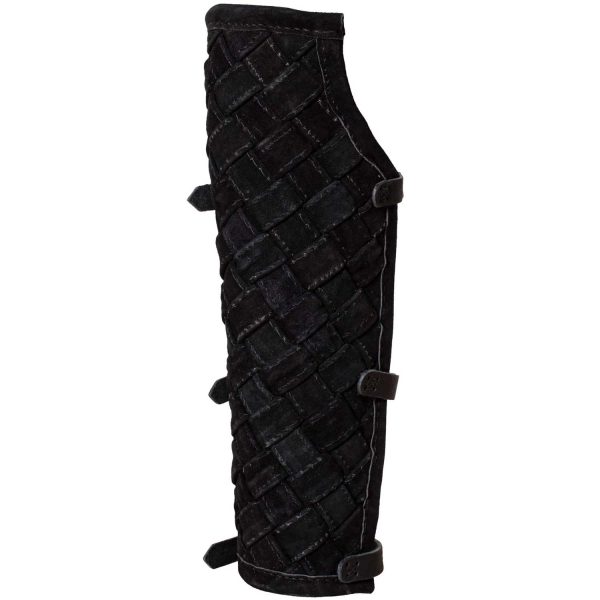 Beinschiene geflochten Leder schwarz – Bild 4