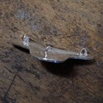 Kleeblattfibel versilbert – Bild 2