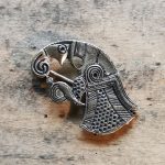 Rabenbrosche Bronze oder Bronzeversilbert – Bild 6