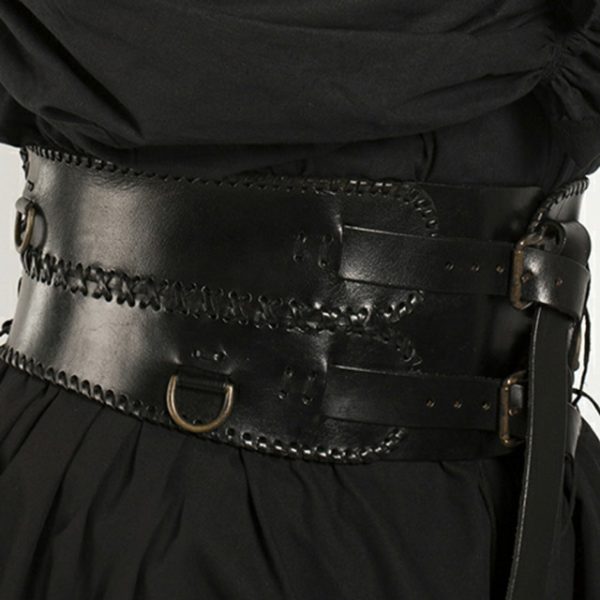 Breiter Gürtel Schwarz oder Braun M / L – Bild 2