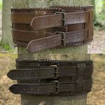 Breiter Gürtel Knotenmuster Schwarz oder Braun