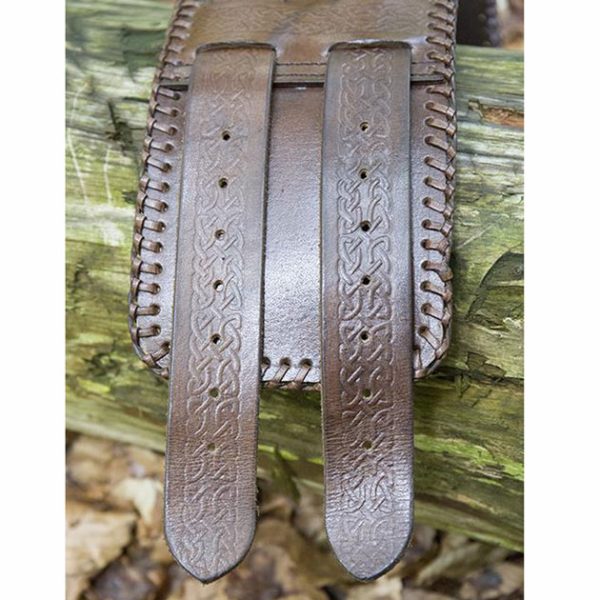 Breiter Gürtel Knotenmuster Schwarz oder Braun – Bild 8
