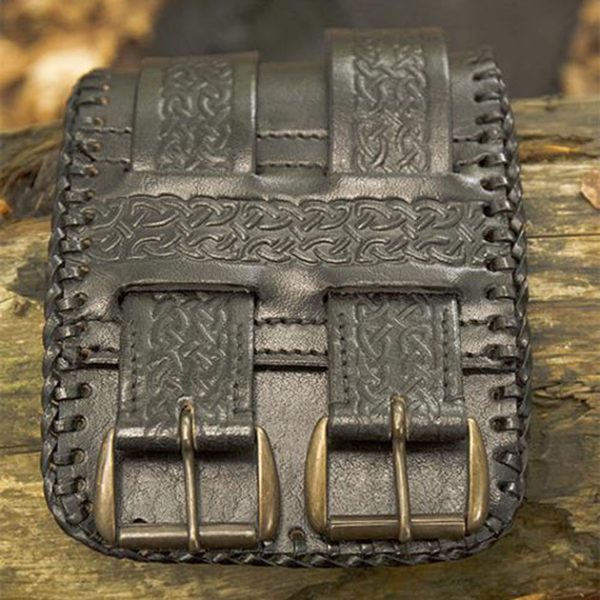 Breiter Gürtel Knotenmuster Schwarz oder Braun – Bild 3