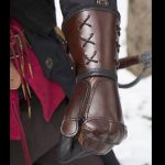 Leder Arm und Handschutz Braun