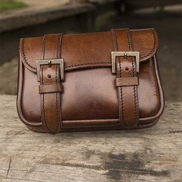 Leder Gürteltasche Braun oder Schwarz – Bild 3