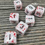 Wurfel Rot Gesprenkelt