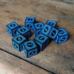 Wurfel Asia Muster Blau Preis 1Stk. – Bild 3