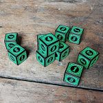 Wurfel Asia Muster Grun Preis 1Stk. – Bild 2