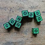 Wurfel Asia Muster Grun Preis 1Stk. – Bild 3