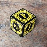 Wurfel Asia Muster Gelb Preis 1Stk.