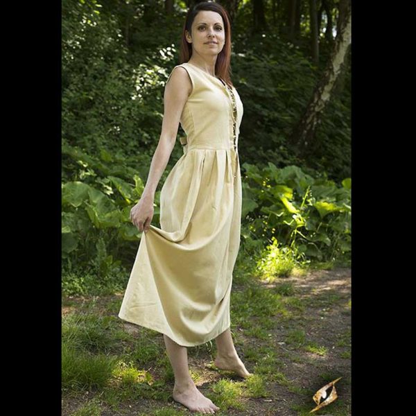 Einfaches Kleid Beige – Bild 3