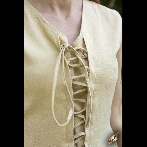 Einfaches Kleid Beige – Bild 4