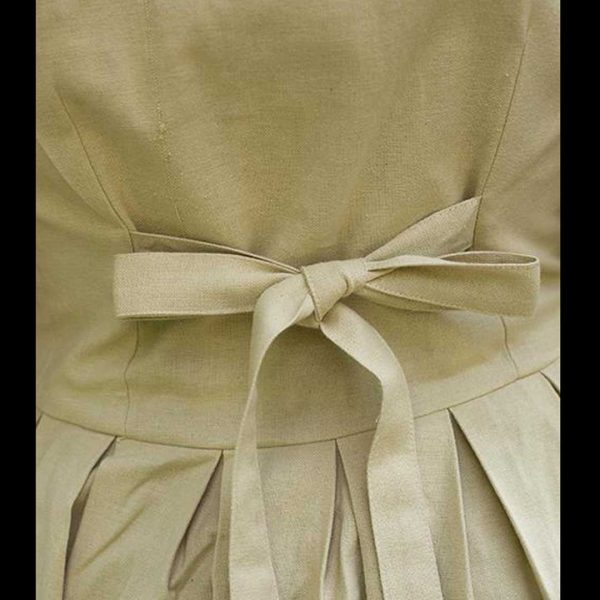 Einfaches Kleid Beige – Bild 5