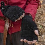Leder Handschuhe Fingerlinge Celtic Braun oder Schwarz – Bild 5