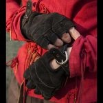 Leder Handschuhe Fingerlinge Celtic Braun oder Schwarz – Bild 6