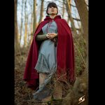 Woll Umhang Rot – Bild 3