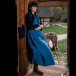 Einfaches Kleid Blau/Gelb/Schwarz – Bild 3