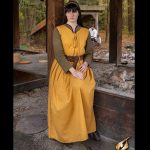 Einfaches Kleid Blau/Gelb/Schwarz – Bild 4