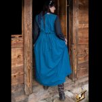 Einfaches Kleid Blau/Gelb/Schwarz – Bild 6