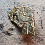 Raben Brosche Bronze – Bild 2