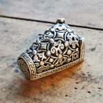 Tierkopffibel versilbert