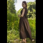 Einfaches Kleid Braun – Bild 3