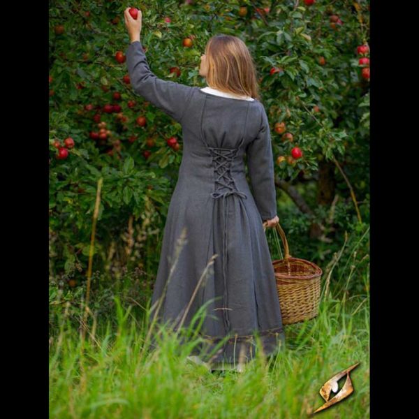 Kleid Fischgrat Hellgrau – Bild 4