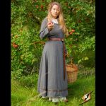 Kleid Fischgrat Hellgrau