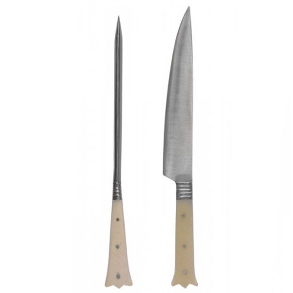 Messer Pfriem Set in Scheide Beingriff – Bild 3