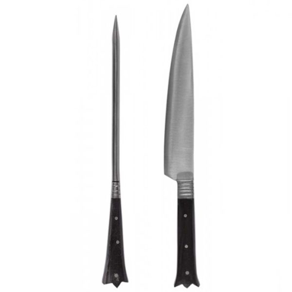 Messer Pfriem Set in Scheide Horngriff – Bild 3