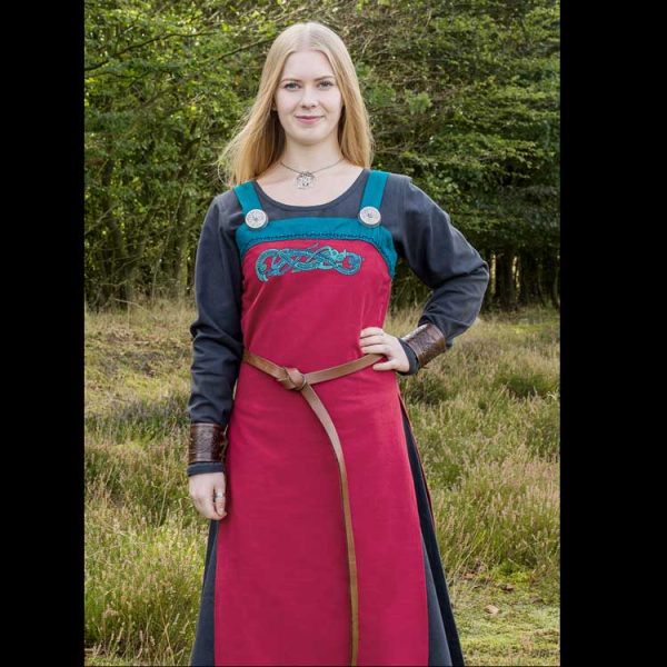 Wikinger Schürze bestickt Rot – Bild 2