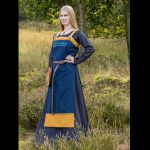 Wikinger Schürze bestickt Blau
