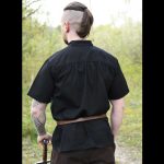 Mittelalter Hemd kurz Arm Schwarz – Bild 2