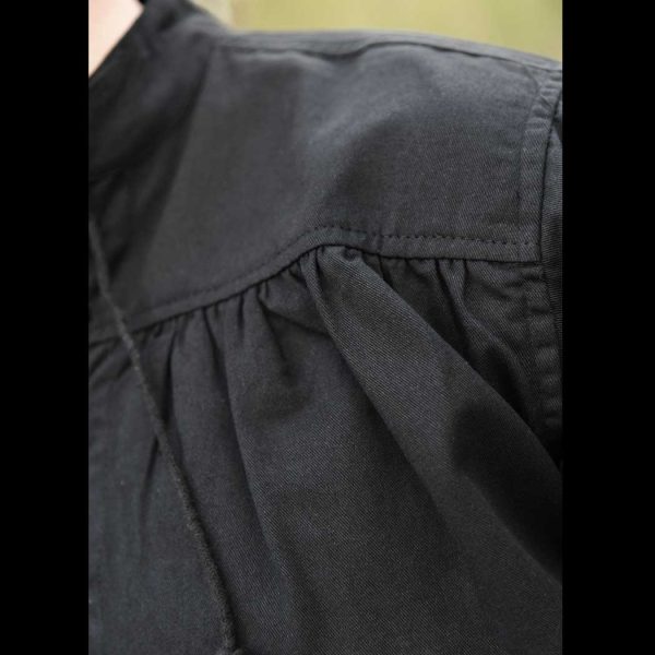 Mittelalter Hemd kurz Arm Schwarz – Bild 4