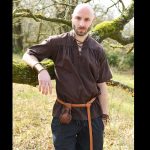 Mittelalter Hemd kurz Arm Braun