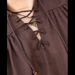 Mittelalter Hemd kurz Arm Braun – Bild 2