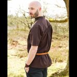 Mittelalter Hemd kurz Arm Braun – Bild 4