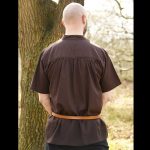 Mittelalter Hemd kurz Arm Braun – Bild 5