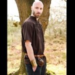 Mittelalter Hemd kurz Arm Braun – Bild 6