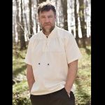 Mittelalter Hemd kurz Arm Natur