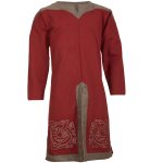 Tunika bestickt Bordeauxrot / Grau