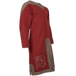 Tunika bestickt Bordeauxrot / Grau – Bild 6