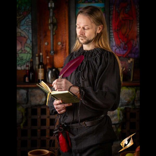 Leichtes Hemd Unisex schwarz – Bild 4