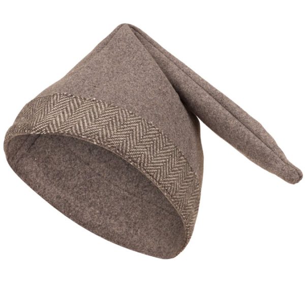 Mütze Wolle Grau/Beige – Bild 4