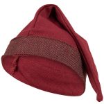 Mütze Wolle Rot/Schwarz/Braun – Bild 2